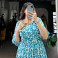Designer Summer Frock in Georgette With Print Western Dress
