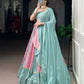 Light Pink Color Emboidery Work With Lace Touch Up Rayon Chaniya Choli