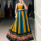 Super Mustard Yellow Gamthi Work Rayon Navratri Special Lehenga Choli