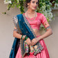 Embroidered Jacquard Silk Lehenga Choli
