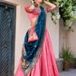 Embroidered Jacquard Silk Lehenga Choli