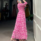 Designer Summer Frock in Georgette With Print Western Dress