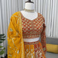 Foux Gorgette Intricate Thread & Sequnce Embroidery Lehenga