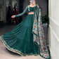 Memorial Green Thread embroidered Work Georgette Lehenga Choli