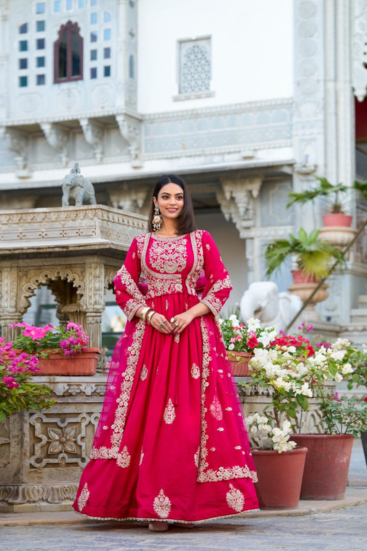 Ready To Wear Gown Silken elegance, embroidered to perfection