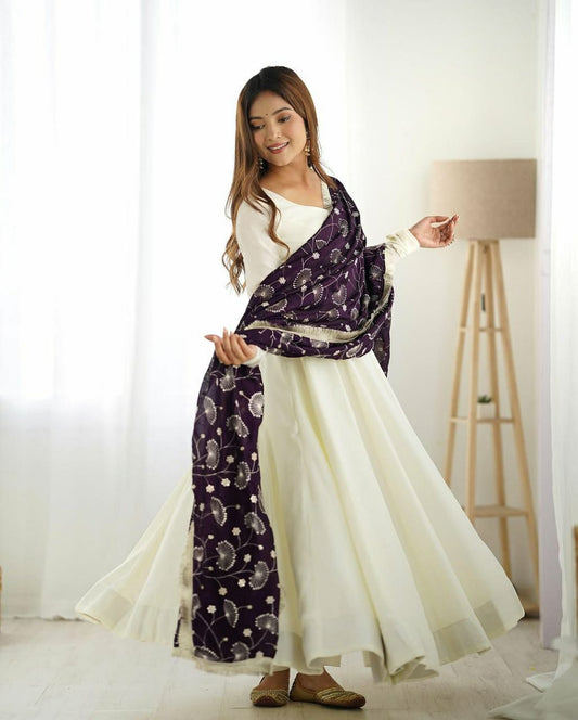 Launching New Anrakali Gown Dupatta
