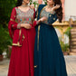 Launching New Party Wear Look Gown Dupatta Set