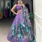 In a world of monochrome, be the burst of color in a floral print lehenga