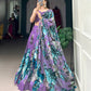 In a world of monochrome, be the burst of color in a floral print lehenga