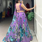 In a world of monochrome, be the burst of color in a floral print lehenga