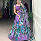 In a world of monochrome, be the burst of color in a floral print lehenga