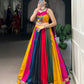 Traditional Gamthi art meets multi-colour cotton flair for your perfect festive look