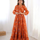 Orange Safari Muse Orange Floral Gown