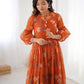 Orange Safari Muse Orange Floral Gown