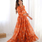 Orange Safari Muse Orange Floral Gown