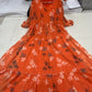 Orange Safari Muse Orange Floral Gown