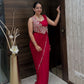 New Super Trending Embroidery cording work ready to wear saree with Embroidery Blouse
