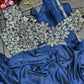 New Super Trending Embroidery cording work ready to wear saree with Embroidery Blouse