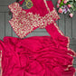New Super Trending Embroidery cording work ready to wear saree with Embroidery Blouse