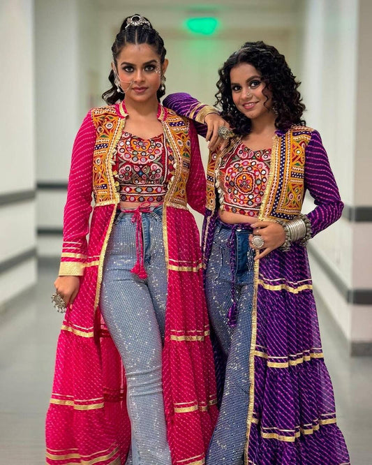 Navratri special shrug and blouse