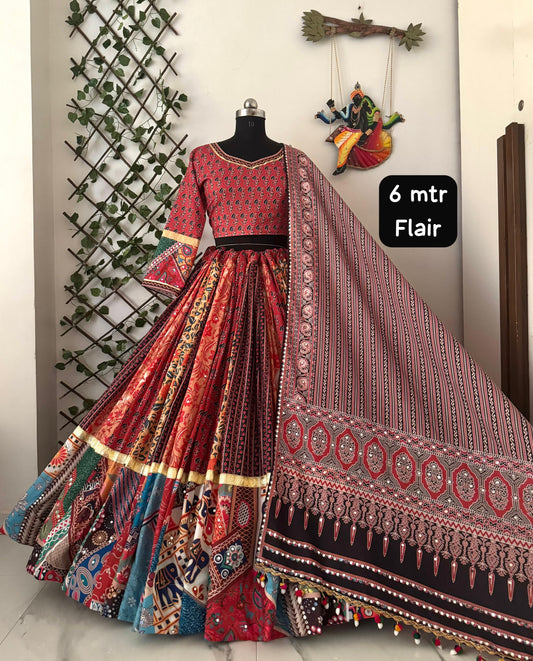Presenting new trending navratri special chaniya choli in 6-mtr flair