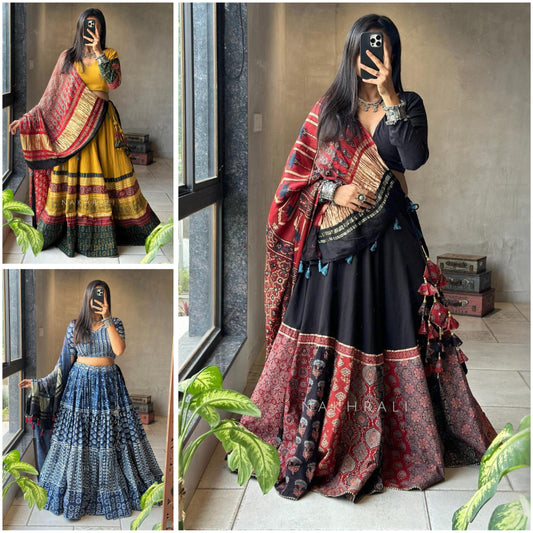 For this upcoming Navaratri season our exclusive full stitched lehenga choli