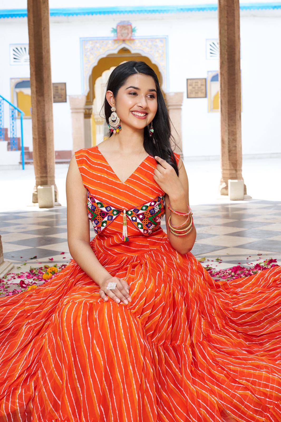 Launching Navratri Special Gamathi Work Gown