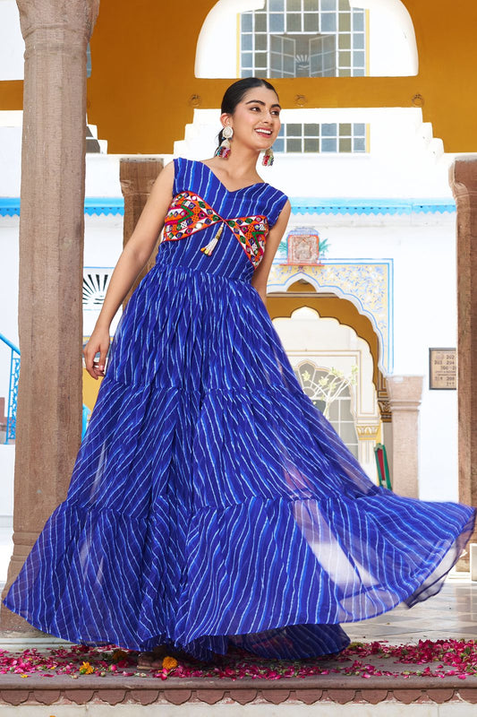Launching Navratri Special Gamathi Work Gown