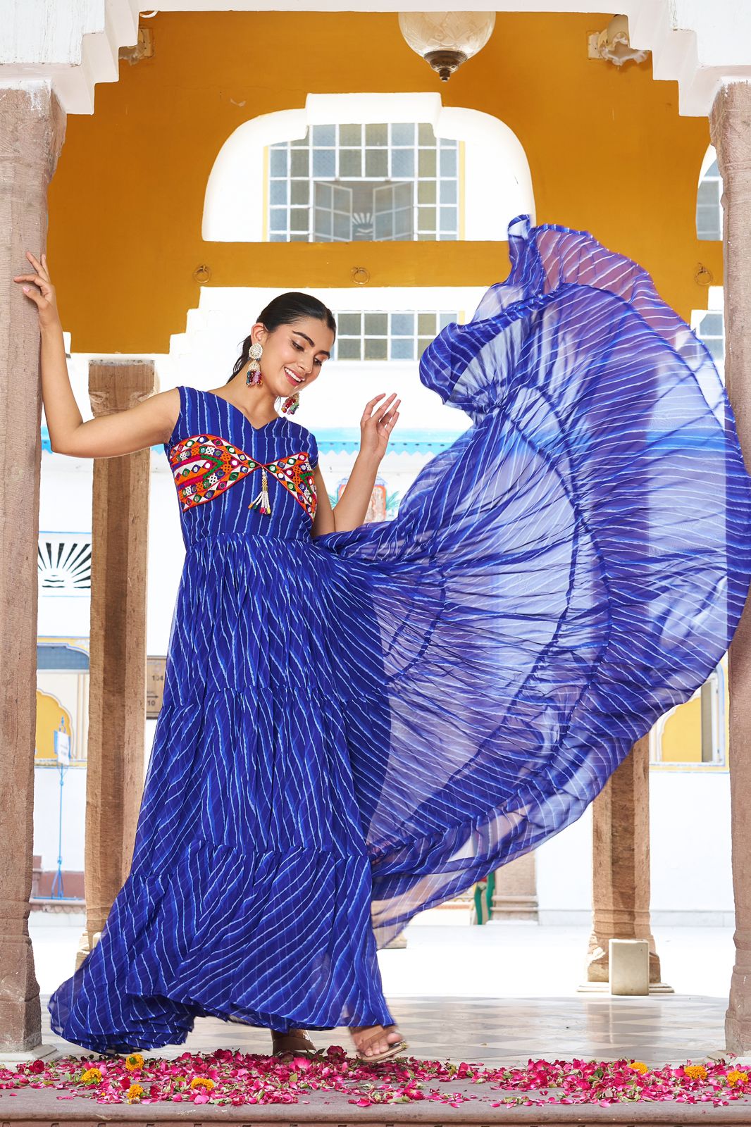 Launching Navratri Special Gamathi Work Gown
