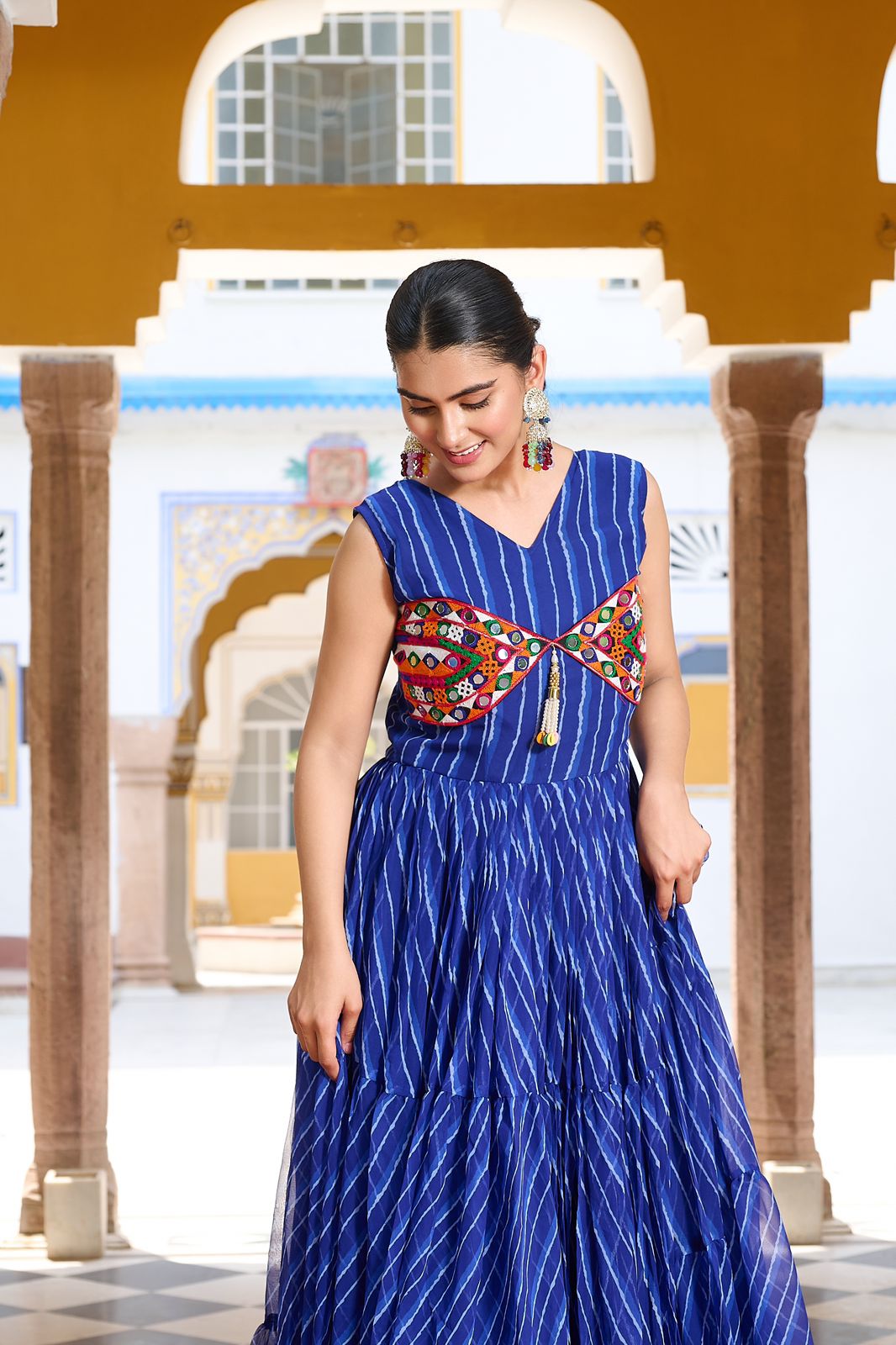 Launching Navratri Special Gamathi Work Gown