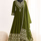 Presenting New Designer Collection In Roman simmer silk With Embroidery Work Top-Bottom And Dupatta Set Fully Stitched Ready To Wear