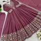 Presenting New Designer Collection In Roman simmer silk With Embroidery Work Top-Bottom And Dupatta Set Fully Stitched Ready To Wear