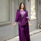 New trendy three piece indo western with sequence embroidered work