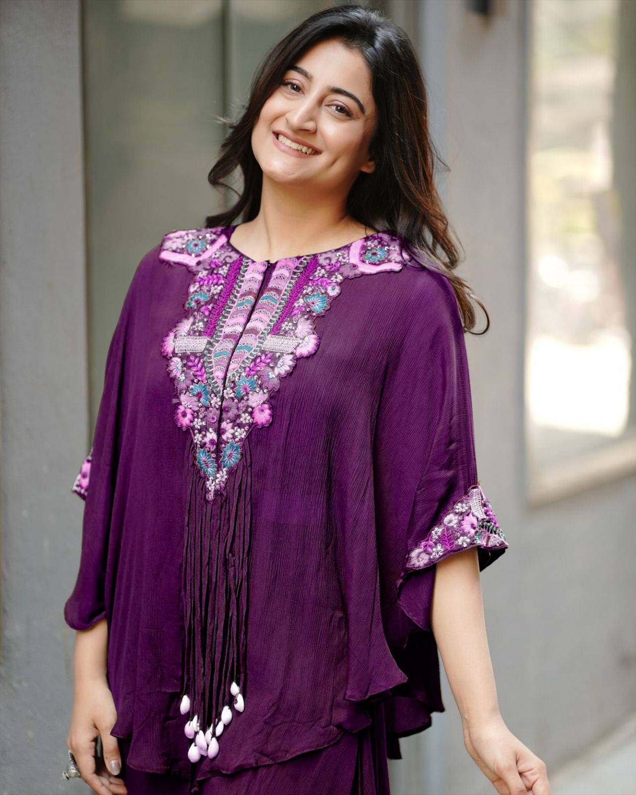 New trendy three piece indo western with sequence embroidered work