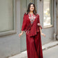 New trendy three piece indo western with sequence embroidered work
