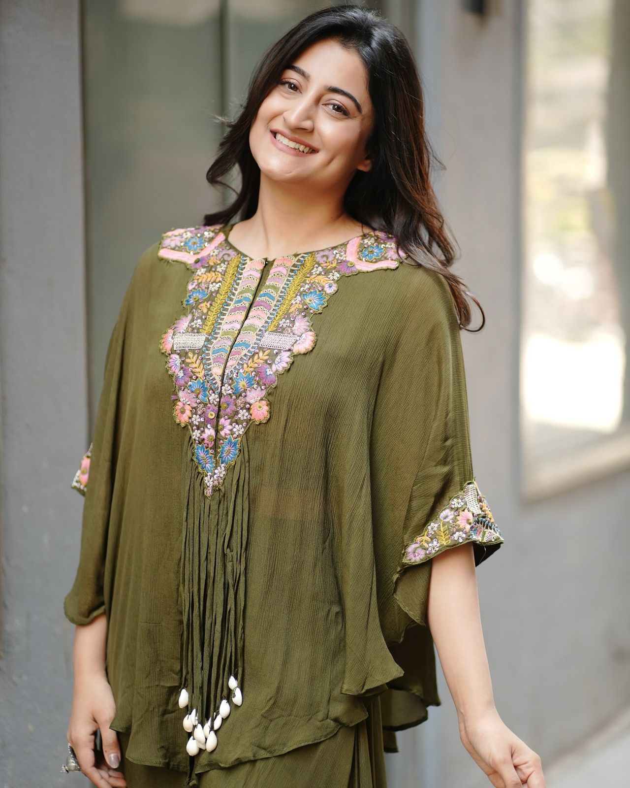 New trendy three piece indo western with sequence embroidered work