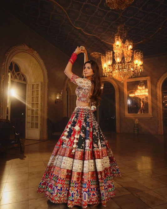 Presenting new designer printed lahenga choli