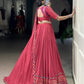 Celebrate the colors and culture of Navratri in original mirror Gamthi work on flowy rayon fabric