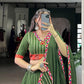 Celebrate the colors and culture of Navratri in original mirror Gamthi work on flowy rayon fabric