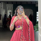 Celebrate the colors and culture of Navratri in original mirror Gamthi work on flowy rayon fabric