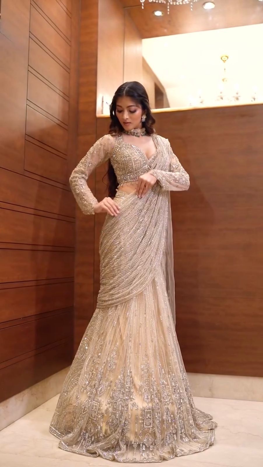 New ready to wear saree with long sleeves