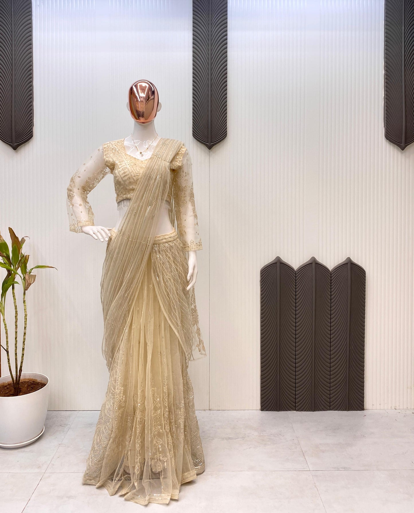 New ready to wear saree with long sleeves