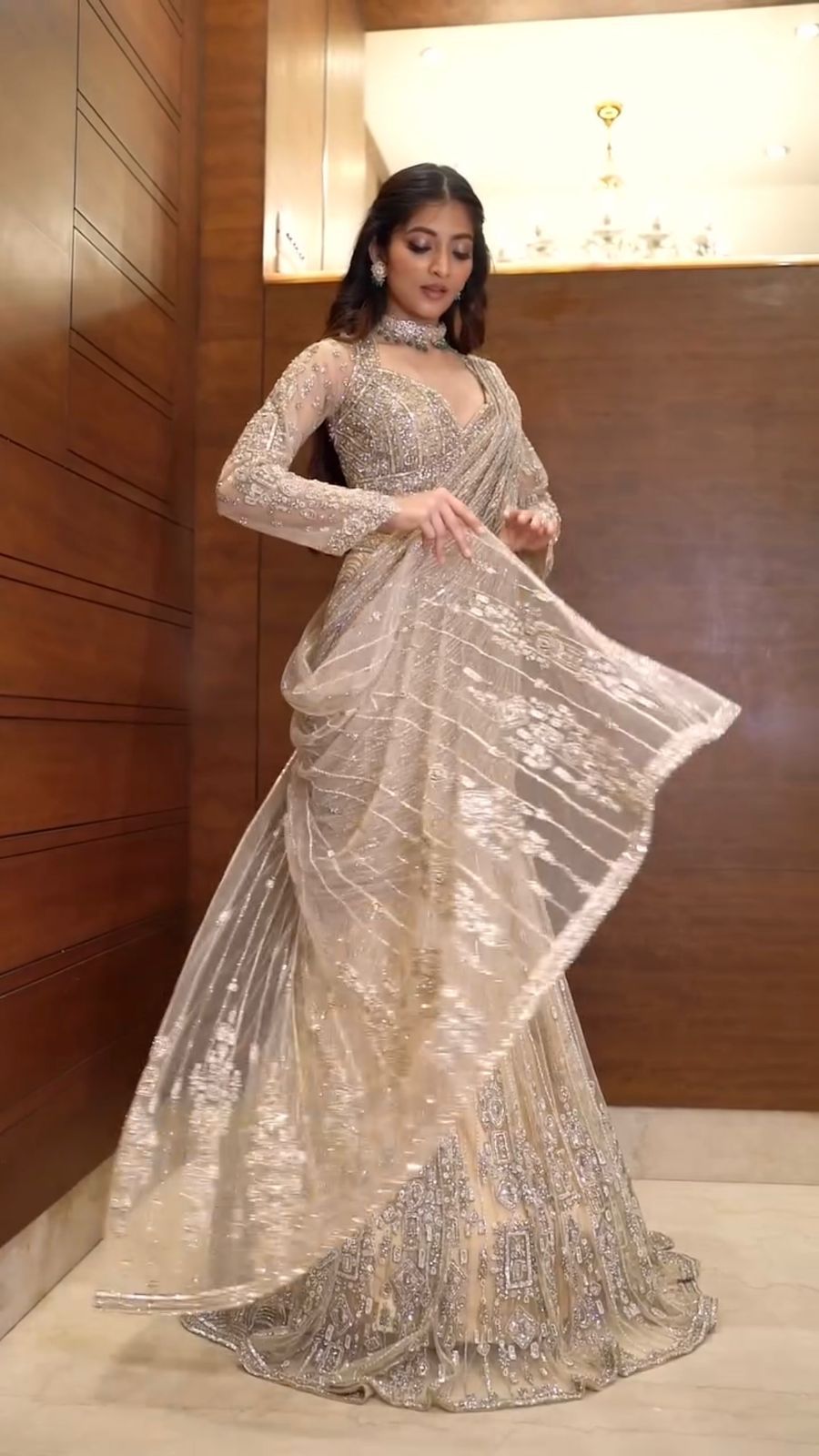 New ready to wear saree with long sleeves