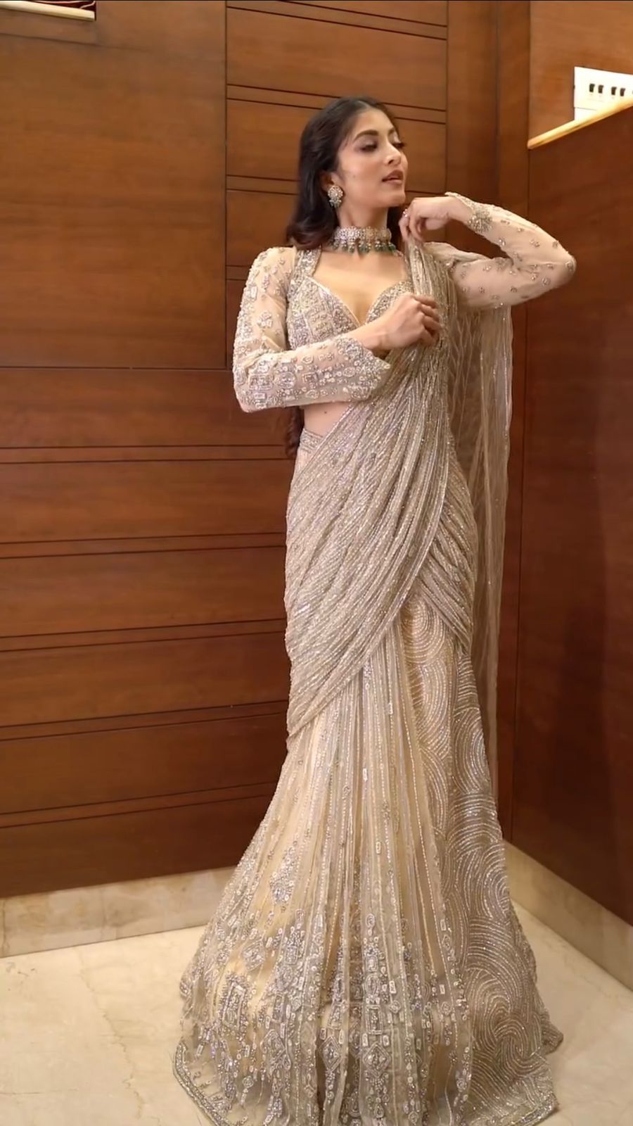 New ready to wear saree with long sleeves