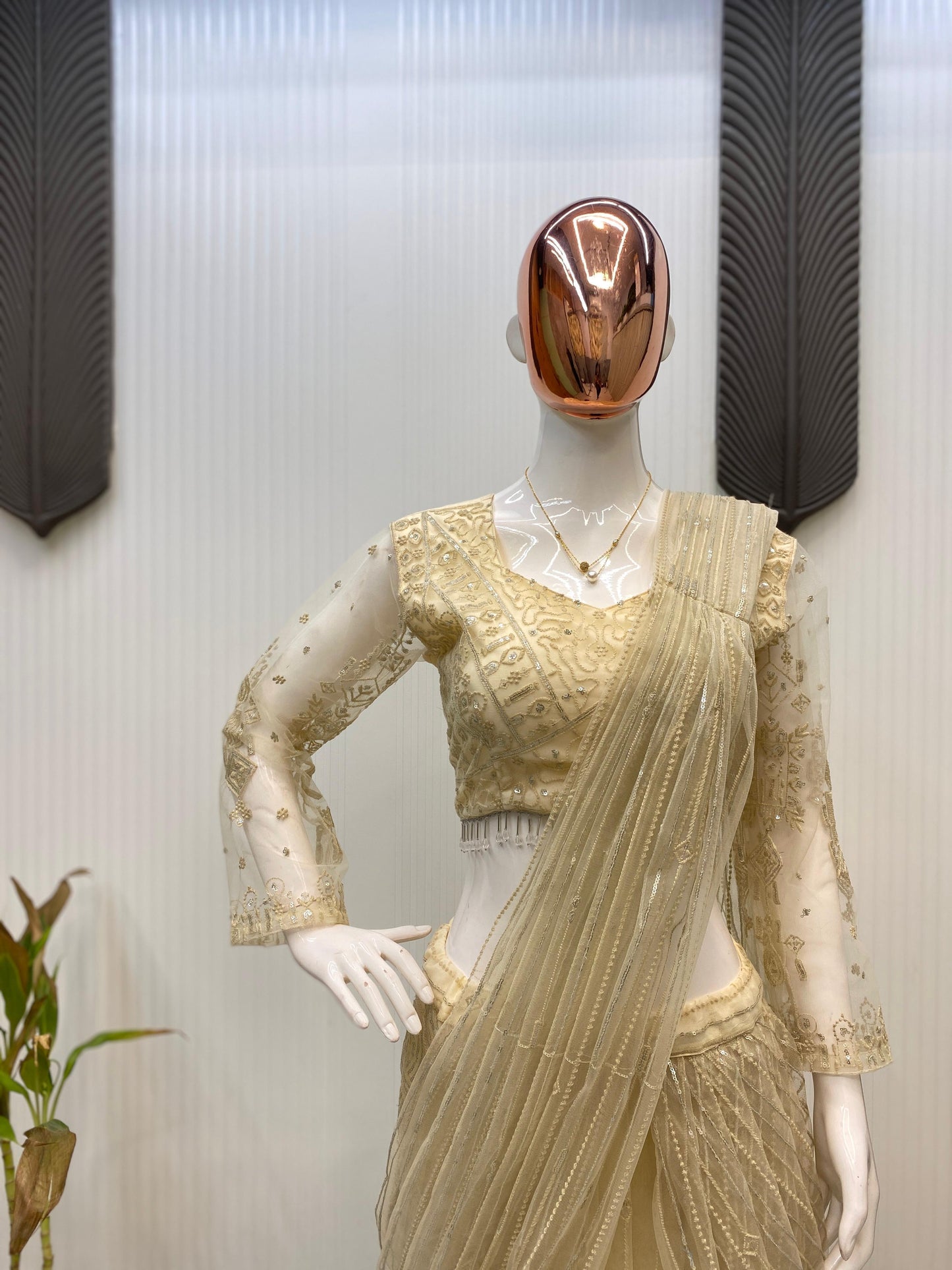 New ready to wear saree with long sleeves