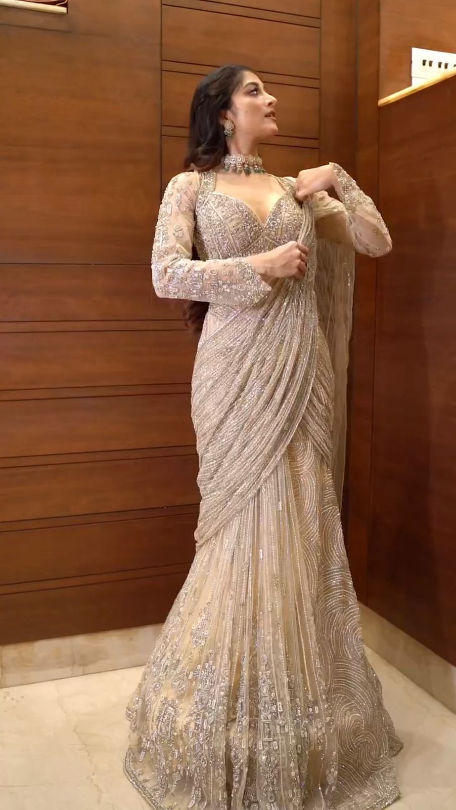 New ready to wear saree with long sleeves
