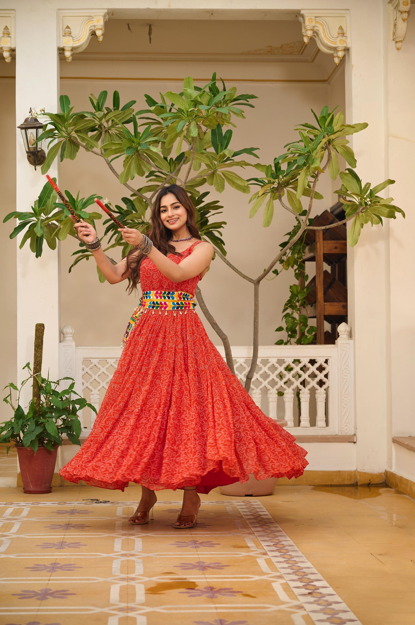Launching Navratri Special Gamathi Work Gown