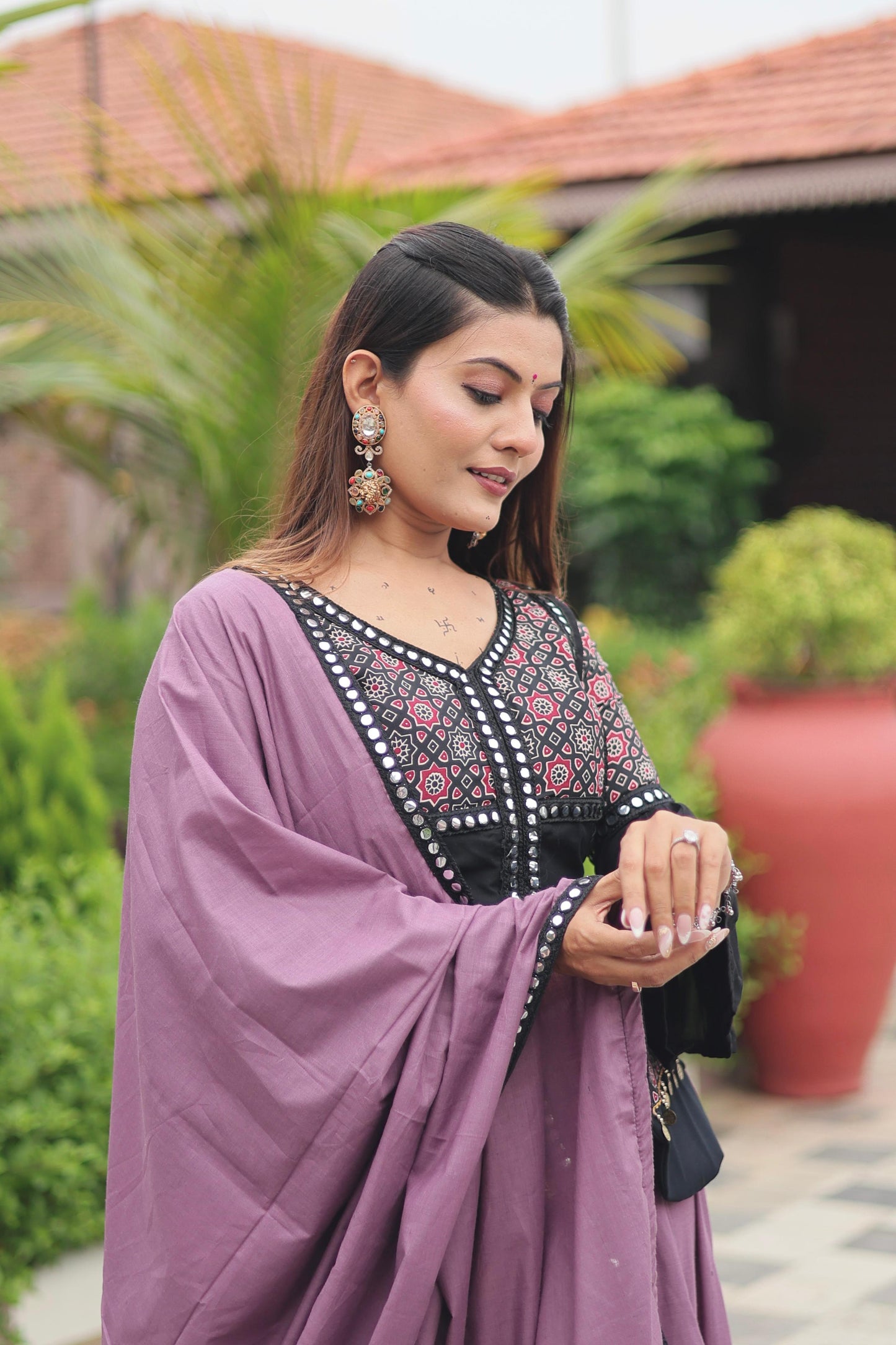 Launching Navratri Special Ajarakh Work Lehenga choli