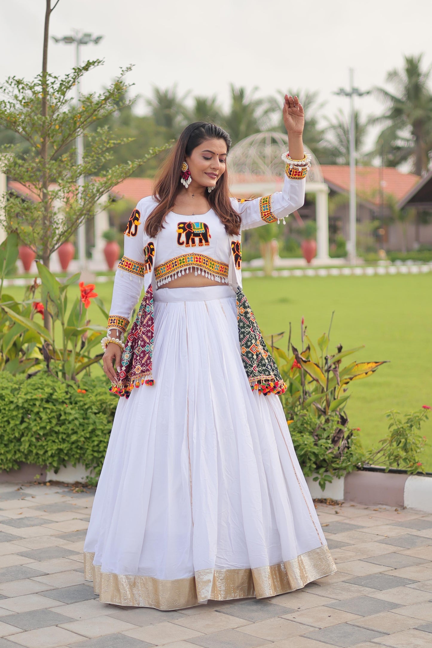 Launching Navratri Special Gamathi Work Lehenga choli