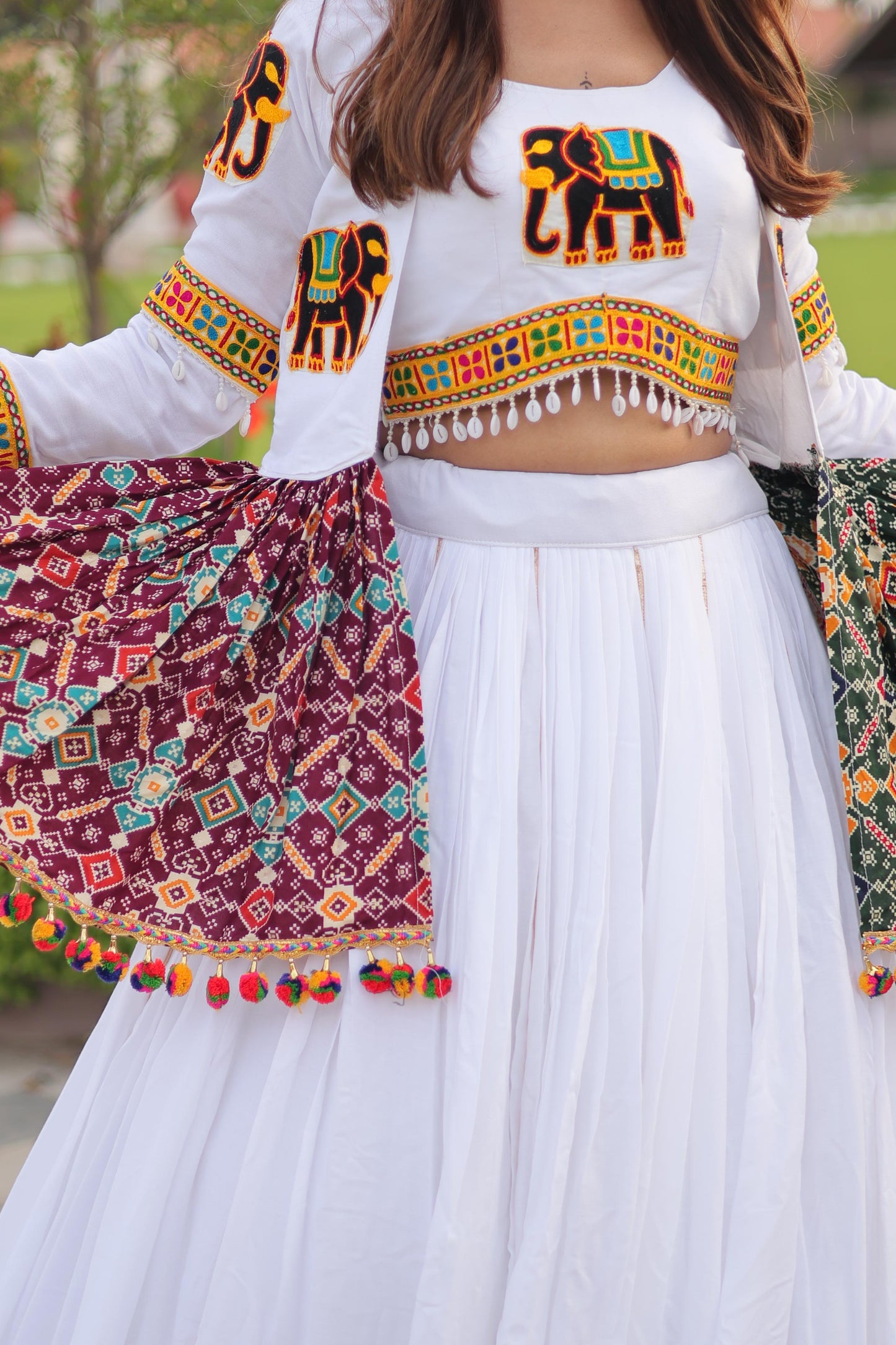 Launching Navratri Special Gamathi Work Lehenga choli